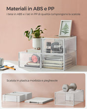 Carica l'immagine nel visualizzatore di Gallery, SONGMICS Scatole per Scarpe, Contenitori per Scarpe, Organizzatori Portascarpe Pieghevoli e Impilabili, Fino alla Taglia