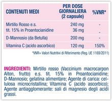 Carica l'immagine nel visualizzatore di Gallery, Cistit Act Forte, Integratore Alimentare per le Vie Urinarie, 30 Capsule