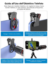 Carica l'immagine nel visualizzatore di Gallery, APEXEL 18x Lente per Telescopio, Obiettivo Grandangolare da 0,63x e Obiettivo Macro 15x, Fisheye da 198 °, Treppiede Fle