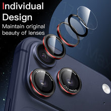 Carica l'immagine nel visualizzatore di Gallery, JETech Pellicola Fotocamera per iPhone 17 Pro/17 Pro Max, Nero+Rosso, 1 Set