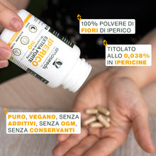 Carica l'immagine nel visualizzatore di Gallery, Iperico BIO | Erba di San Giovanni | Concentrato di Ipericina | Buon Umore, Rilassamento, Sonno | 90 capsule vegane da 3