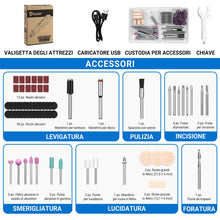 Carica l'immagine nel visualizzatore di Gallery, DEKO Mini Trapano Elettrico : Multiutensile fai da te con 70 Accessori, 3.6 V Rosa Utensile Rotante per Intagliare, Tagl