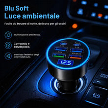 Carica l'immagine nel visualizzatore di Gallery, Caricatore Auto USB C, 4 USB + 2 Type-C con Display Digitale Voltmetro LED