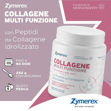 Carica l'immagine nel visualizzatore di Gallery, Zymerex COLLAGENE MULTIFUNZIONE Santa Longevity - 252g - Gusto Pesca