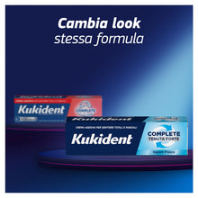 Carica l'immagine nel visualizzatore di Gallery, Kukident Complete Crema Adesiva per Protesi Dentali Totali e Parziali, Tenuta Forte, Sapore Fresco. Confezione da 3x35g