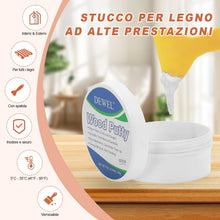 Carica l'immagine nel visualizzatore di Gallery, DEWEL Stucco per Legno Bianco 200g Pasta Riempitiva per Legno