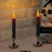 Carica l'immagine nel visualizzatore di Gallery, 2 pezzi Candele LED per Halloween, candele galleggianti a LED a batteria
