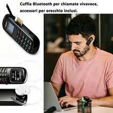 Carica l'immagine nel visualizzatore di Gallery, Longben BM70 il cellulare più piccolo e sottile al mondo, auricolare, Nero