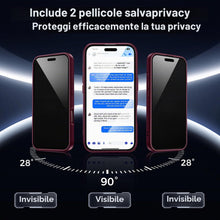 Carica l'immagine nel visualizzatore di Gallery, Qasyfanc Cover per iPhone 18 Pro Max, 2 Pellicola Privacy, Borgogna