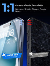 Carica l'immagine nel visualizzatore di Gallery, MAGIC JOHN 2 Pezzi Pellicola Protettiva per iPhone 16 Pro 6,3 Pollici, Vetro Temperato 9H+, Rimozione Automatica Della P