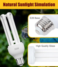 Carica l'immagine nel visualizzatore di Gallery, KINGYEENUO E27 Lampadina UVA UVB per Uccelli 2.4 UVB 20W Lampada