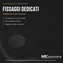 Carica l'immagine nel visualizzatore di Gallery, Tappetini Nissan Qashqai J11 II dal 2014 al 2021, 4 Pz Neri, Made in Italy