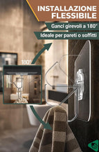 Carica l'immagine nel visualizzatore di Gallery, Menz Ganci autoadesivi extra forti, 6 pezzi | Resistente alle intemperie e antiruggine, girevole a 180°, per decorazioni