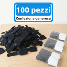 Carica l'immagine nel visualizzatore di Gallery, Carehabi 100 pezzi di fermacavi autoadesivi, 30x90 mm per la cable management, accessori scrivania a strappo con tenuta 