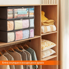 Carica l'immagine nel visualizzatore di Gallery, Lifewit Contenitori Sottoletto, Scatole Vestiti con Finestra Frontale Trasparente, Organizer per Armadi e Contenitori pe