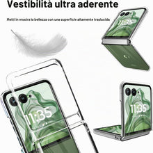Carica l'immagine nel visualizzatore di Gallery, Captor Cover Trasparente per Motorola Razr 50, Custodia in Silicone Rigida e Sottile, Protezione con Bordo Rialzato per 