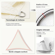 Carica l'immagine nel visualizzatore di Gallery, HENG FENG Tenda a Vela Triangolare 3x3x4,25m, Beige