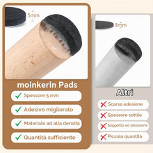 Carica l'immagine nel visualizzatore di Gallery, moinkerin 96 Pezzi Feltrini Autoadesivi per Sedie Rotondi 20mm Feltrini per Mobili Pesanti 5mm Thick filtrini sotto la s