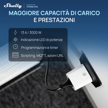 Carica l'immagine nel visualizzatore di Gallery, Shelly Plug M Gen3 Bianco - Presa Intelligente Wi-Fi &amp; Matter (Tipo F), Misurazione Consumi, 13A, 3000W, Nessun Hub Rich