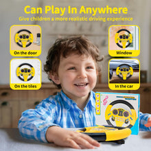 Carica l'immagine nel visualizzatore di Gallery, Volante simulato portatile per bambini colore giallo