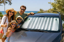 Carica l'immagine nel visualizzatore di Gallery, Terryshop74® Parasole Auto Anteriore Riflettente 140 x 70 cm – Protezione dal Sole e dal Calore – Pieghevole a Fisarmoni