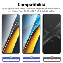 Carica l'immagine nel visualizzatore di Gallery, NEW'C Pellicola Vetro per Xiaomi Poco X6 5G, X6 Pro 5G, in Vetro Temperato
