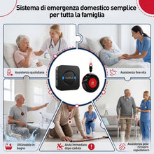 Carica l'immagine nel visualizzatore di Gallery, CallToU Salvavita Anziani Campanello Anziani Pulsante IP55 Chiamata 1‑Tasto