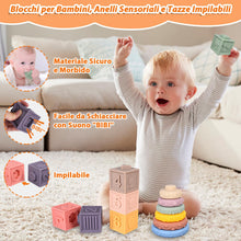 Carica l'immagine nel visualizzatore di Gallery, 6 in 1 Giocattolo Montessori per Bambini, Giochi Neonato da 6 a 12 Mesi