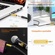 Carica l'immagine nel visualizzatore di Gallery, Mepsies Adattatore Jack Audio Stereo 6,35mm a 3,5mm, Adattatore per Cuffie