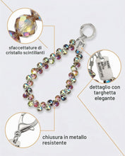 Carica l'immagine nel visualizzatore di Gallery, 1 Pezzo cordino per cellulare da polso con perline di cristallo, con linguetta di sicurezza, cordino per cellulare perli