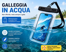 Carica l'immagine nel visualizzatore di Gallery, x2 Custodia Impermeabile Smartphone [Design 3D unico pezzo ] IPX8 Borsa Impermeabile Cellulare snorkeling,sub,immersioni
