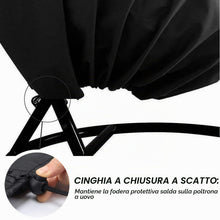 Carica l'immagine nel visualizzatore di Gallery, Copri Sedia da Giardino Pensile per Uova in Rattan per Esterni Sedia da Altalena in Vimini Impermeabile Antipolvere per 