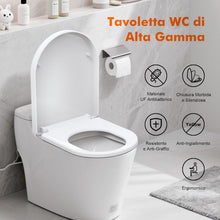 Carica l'immagine nel visualizzatore di Gallery, Ibergrif M41001 Sedile WC D Forma Chiusura Ammortizzata Bianco