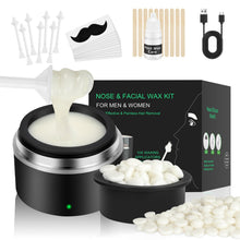 Carica l'immagine nel visualizzatore di Gallery, HOTUT Ceretta per Naso e Orecchie per Uomini e Donne, Ceretta per Sopracciglia - Epilatore Viso con mini Scaldacera, Kit