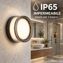 Carica l'immagine nel visualizzatore di Gallery, MARSI Applique LED da Esterno Rotonda IP65, Lampada da Parete e Soffitto Moderna, 9W, 3 Temperature di Colore 2800K/4000
