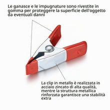 Carica l'immagine nel visualizzatore di Gallery, Morsetti a Molla in Metallo, Clip a Molla, Mollette Pinzette Modellismo per Telone, Campeggio, Lavorazione Legno, Strume