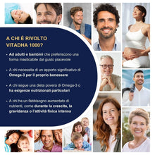 Carica l'immagine nel visualizzatore di Gallery, VitaDHA 1000 Omega 3 IFOS 5 Stelle (60 Capsule) - Omega3 per Adulti e Bambini - 500mg di DHA ad Alta Biodisponibilità