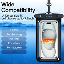 Carica l'immagine nel visualizzatore di Gallery, JETech Custodia Impermeabile IPX8, Borsa Asciutta, Nero+Nero, 2 Pezzi