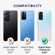 Carica l'immagine nel visualizzatore di Gallery, kwmobile Custodia Compatibile con Xiaomi Redmi Note 11 / Note 11S Cover - Back Case per Smartphone in Silicone TPU - Pro