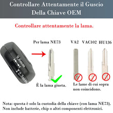 Carica l'immagine nel visualizzatore di Gallery, SUPALAND Guscio Chiave di Ricambio a 2 Tasti Per Telecomando Auto Con Lama Per Renault Kangoo Master Trafic Per Opel Viv