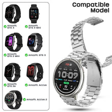 Carica l'immagine nel visualizzatore di Gallery, Cinturino Compatibile con Amazfit Active 2/Active/Active 3 Premium/GTS/GTS 2/Garmin Vivoactive 5, 20mm Ajustable Metallo