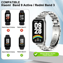 Carica l'immagine nel visualizzatore di Gallery, BDIG Cinturino in Metallo Compatibile con Xiaomi Smart Band 9 Active/Redmi Smart Band 3,Senza Gap Cinturino di ricambio 