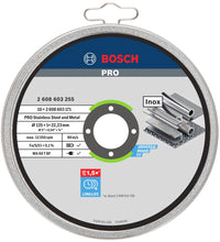 Carica l'immagine nel visualizzatore di Gallery, Bosch Professional Disco standard 10 pezzi per Inox Rapido WA 60 T BF, per acciaio inossidabile, Nero, Ø 125 mm, dritto,