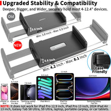 Carica l'immagine nel visualizzatore di Gallery, APPS2Car Supporto robusto per iPad per slot CD auto, supporto per tablet universale 2-in-1 da 4,7-11", supporto per iPad