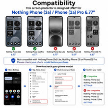 Carica l'immagine nel visualizzatore di Gallery, NEW'C Pellicola Vetro per Nothing Phone 3a/3a Pro, in Vetro Temperato