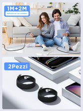 Carica l'immagine nel visualizzatore di Gallery, Aioneus Cavo USB Type-C, Cavo USB C 1M+2M Filo Caricatore USB C Cavetto Tipo C Ricarica Rapida Carica Cavo Caricabatteri