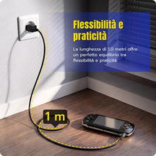 Carica l'immagine nel visualizzatore di Gallery, Wigearss Cavo USB-A di Ricarica per PSP 1000/2000/3000/E1000, 1 Metro, Nero
