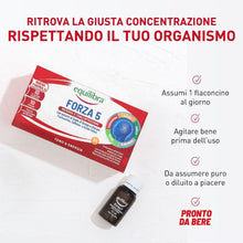 Carica l'immagine nel visualizzatore di Gallery, Equilibra Integratori Alimentari, Forza 5, Integratore con Estratti di Foglie Ginkgo e Bacopa, Fosfoserina, Caffeina e A
