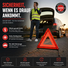 Carica l'immagine nel visualizzatore di Gallery, Triangolo d’Emergenza 2027 ECE R27 – Segnale Riflettente per Auto e Veicoli – Accessorio Obbligatorio StVO per Guasti, P