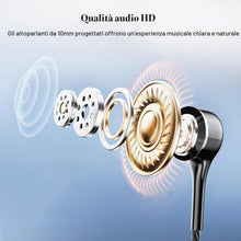 Carica l'immagine nel visualizzatore di Gallery, Cuffie con Filo, Auricolari con Filo USB C con Microfono, Hi-Fi Stereo Auricolari USB C con filo In-Ear Cuffie (Nero)